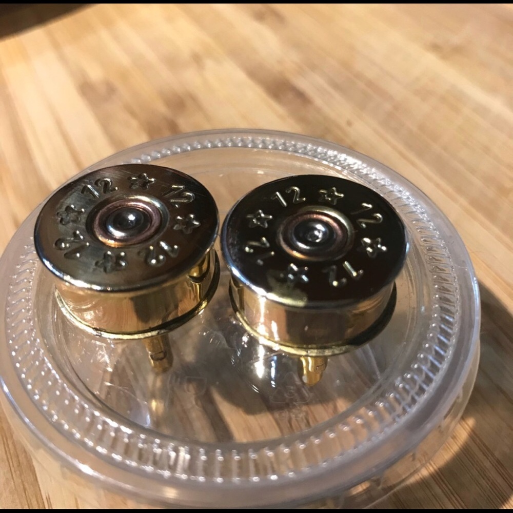 Brass Shotgun Shell Cufflinks B-4-1 - Picture 2 of 3